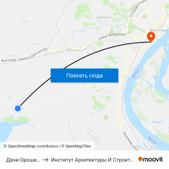 Дачи Орошенец (А) to Институт Архитектуры И Строительства Волггту map