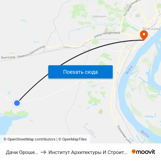 Дачи Орошенец (Б) to Институт Архитектуры И Строительства Волггту map