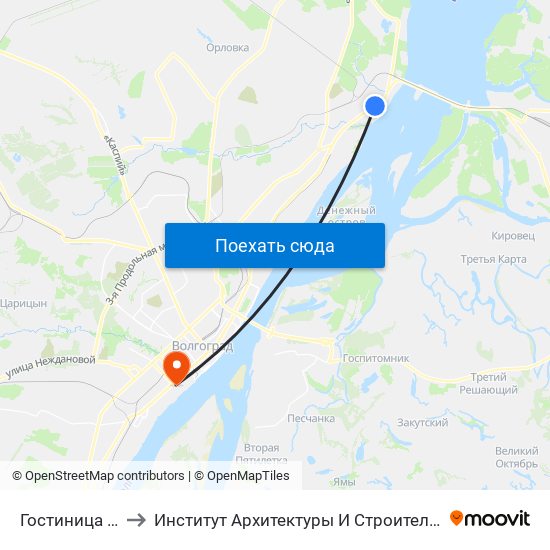 Гостиница Старт to Институт Архитектуры И Строительства Волггту map