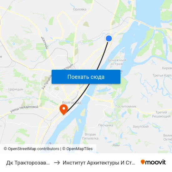 Дк Тракторозаводского Р-На to Институт Архитектуры И Строительства Волггту map