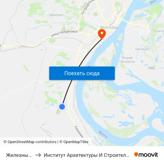 Железный Пер to Институт Архитектуры И Строительства Волггту map