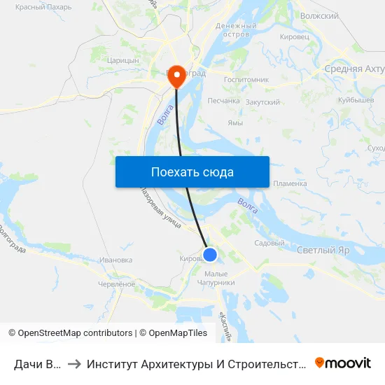 Дачи Воэз to Институт Архитектуры И Строительства Волггту map