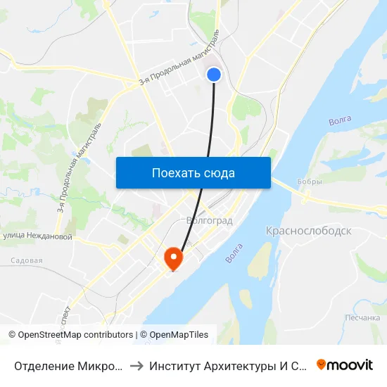 Отделение Микрохирургии Глаза to Институт Архитектуры И Строительства Волггту map