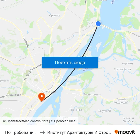 По Требованию (Волгэс) to Институт Архитектуры И Строительства Волггту map
