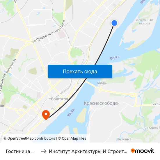 Гостиница Монолит to Институт Архитектуры И Строительства Волггту map