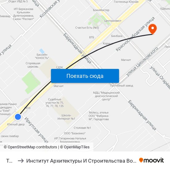 Тюз to Институт Архитектуры И Строительства Волггту map