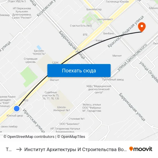 Тюз to Институт Архитектуры И Строительства Волггту map