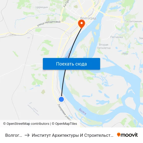 Волгогрэс to Институт Архитектуры И Строительства Волггту map