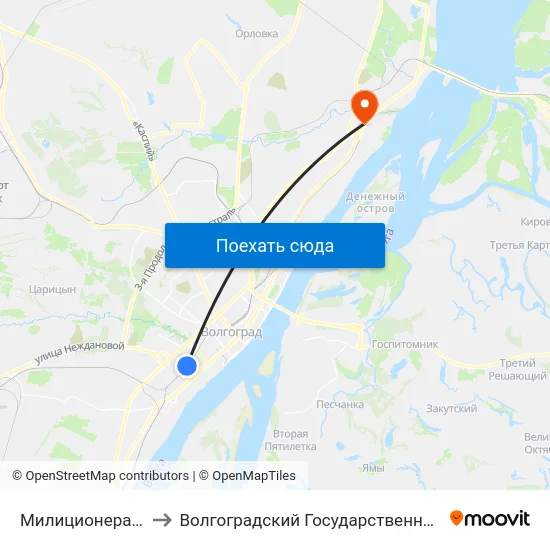Милиционера Буханцева (Б) to Волгоградский Государственный Технический Университет map