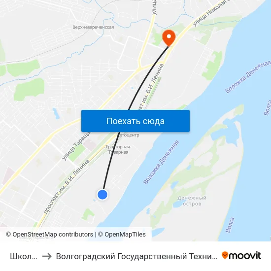 Школа №2 to Волгоградский Государственный Технический Университет map