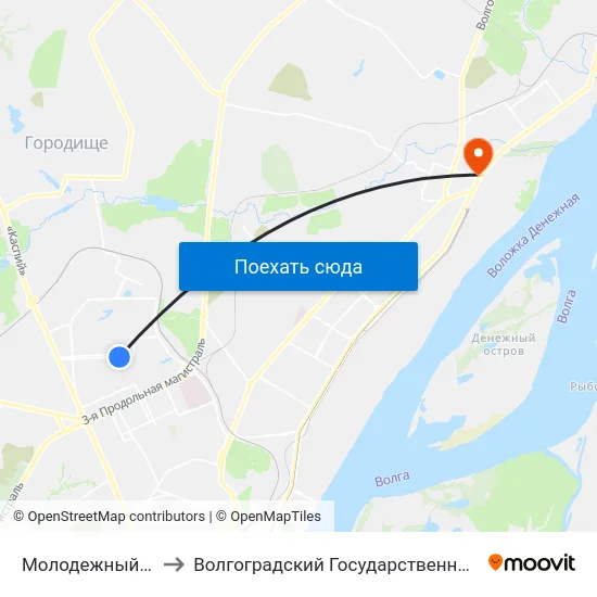 Молодежный Центр Россия to Волгоградский Государственный Технический Университет map