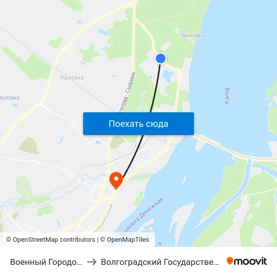 Военный Городок (Пос. Латошинка) to Волгоградский Государственный Технический Университет map