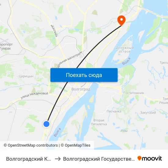 Волгоградский Колледж Нефти И Газа to Волгоградский Государственный Технический Университет map