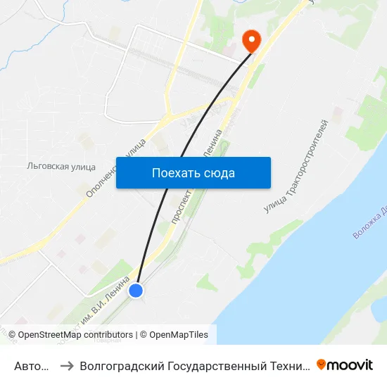 Автоцентр to Волгоградский Государственный Технический Университет map