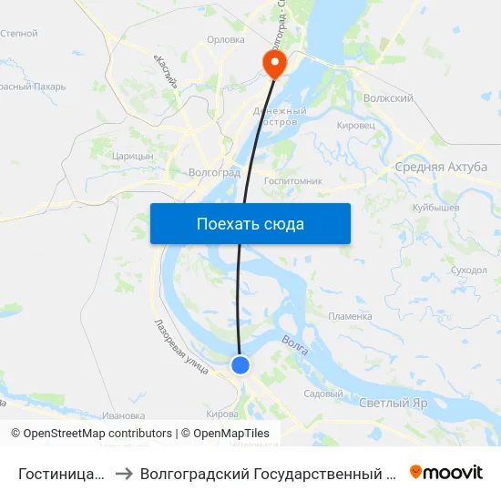 Гостиница Волгодон to Волгоградский Государственный Технический Университет map