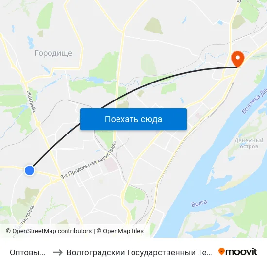 Оптовый Рынок to Волгоградский Государственный Технический Университет map