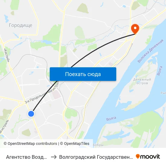 Агентство Воздушных Сообщений to Волгоградский Государственный Технический Университет map