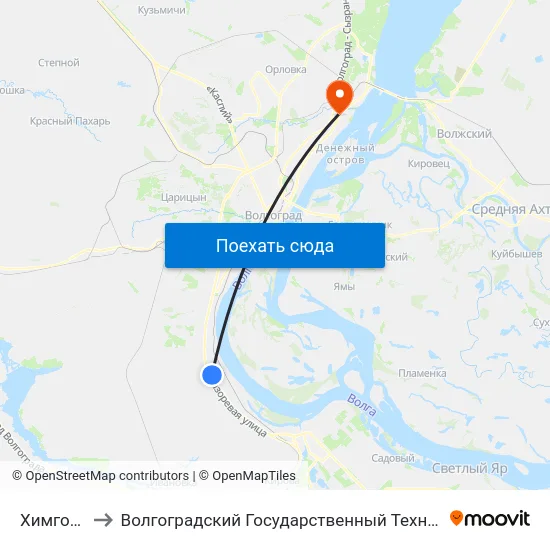 Химгородок to Волгоградский Государственный Технический Университет map