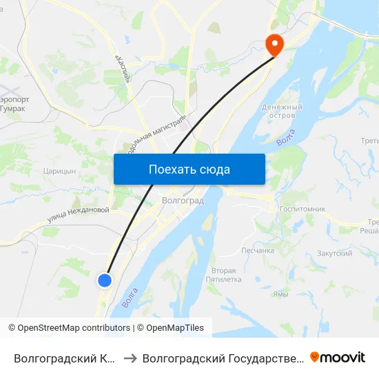 Волгоградский Колледж Нефти И Газа to Волгоградский Государственный Технический Университет map