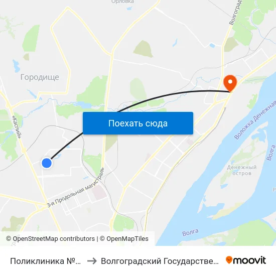 Поликлиника №18 (Ул. Колпинская) to Волгоградский Государственный Технический Университет map