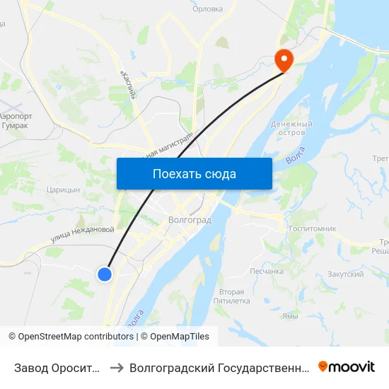 Завод Оросительной Техники to Волгоградский Государственный Технический Университет map