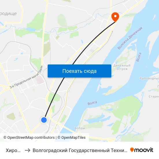 Хиросимы to Волгоградский Государственный Технический Университет map