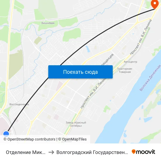 Отделение Микрохирургии Глаза to Волгоградский Государственный Технический Университет map