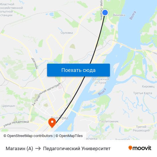 Магазин (А) to Педагогический Университет map