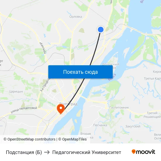 Подстанция (Б) to Педагогический Университет map