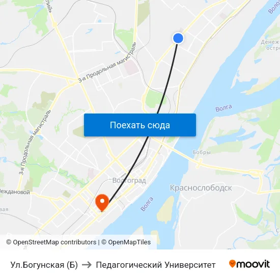 Ул.Богунская (Б) to Педагогический Университет map