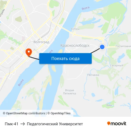 Пмк-41 to Педагогический Университет map