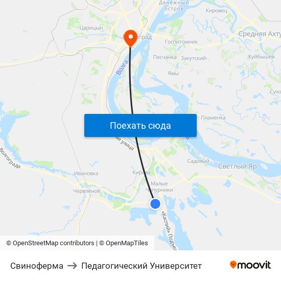 Свиноферма to Педагогический Университет map