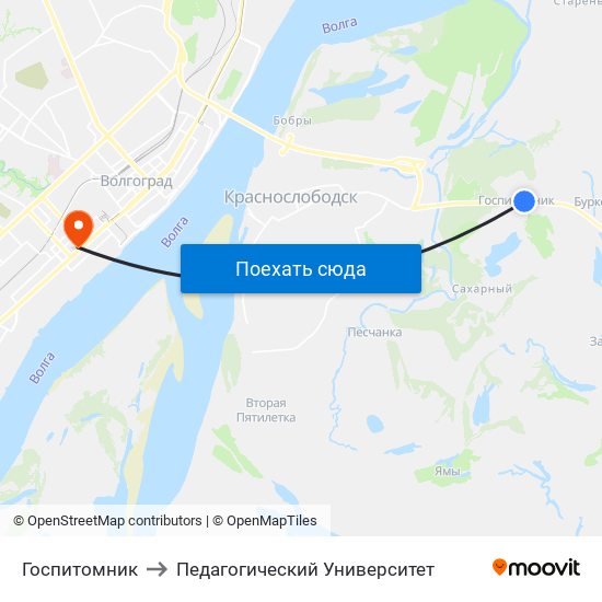 Госпитомник to Педагогический Университет map