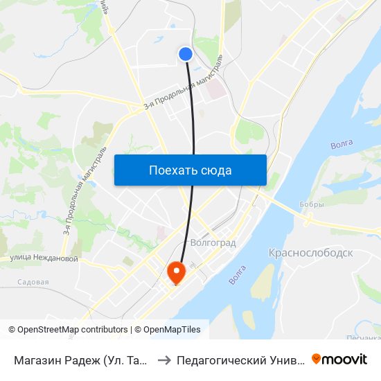 Магазин Радеж (Ул. Танкистов) to Педагогический Университет map