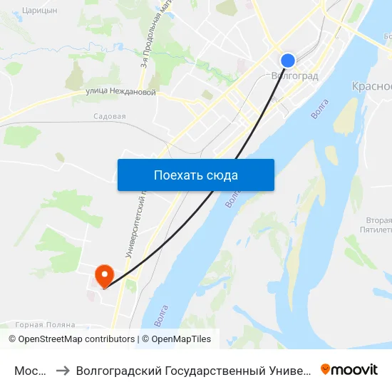 Мост (Б) to Волгоградский Государственный Университет "" Волгу"" map