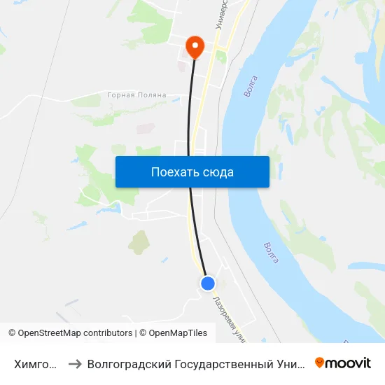 Химгородок to Волгоградский Государственный Университет "" Волгу"" map