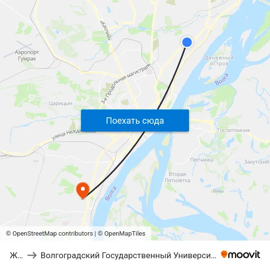 Жко to Волгоградский Государственный Университет "" Волгу"" map