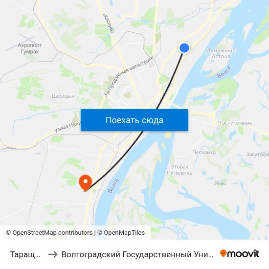 Таращанцев to Волгоградский Государственный Университет "" Волгу"" map