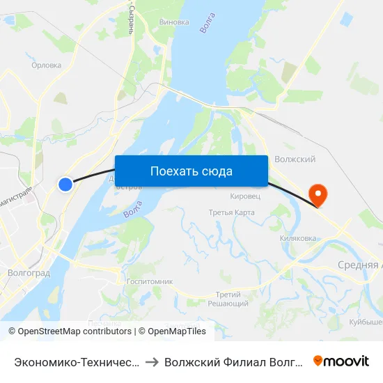 Экономико-Технический Колледж (Проспект Металлургов) to Волжский Филиал Волгоградского Государственного Университета map
