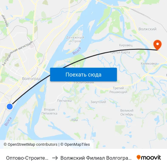 Оптово-Строительный Рынок На Тулака to Волжский Филиал Волгоградского Государственного Университета map