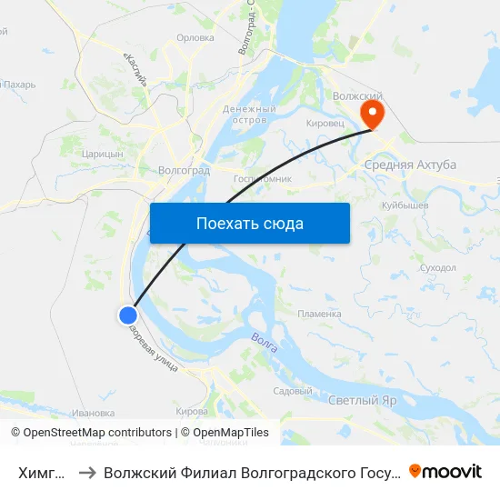 Химгородок to Волжский Филиал Волгоградского Государственного Университета map