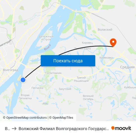 Вир to Волжский Филиал Волгоградского Государственного Университета map