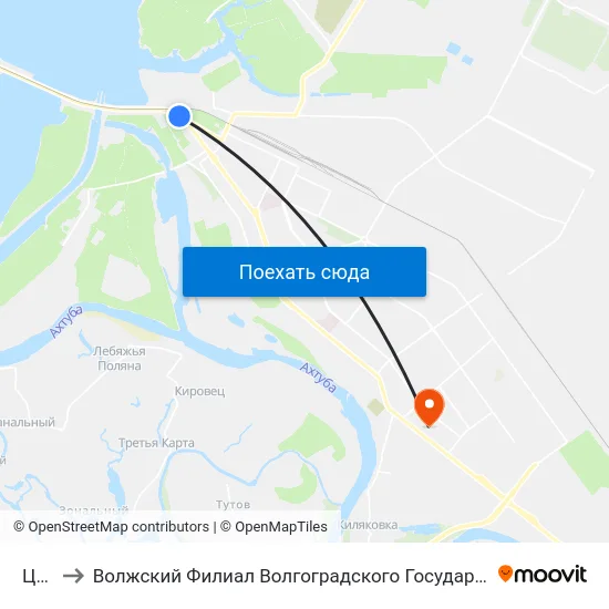 Црмз to Волжский Филиал Волгоградского Государственного Университета map