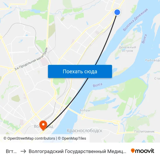 Вгтз (А) to Волгоградский Государственный Медицинский Университет map