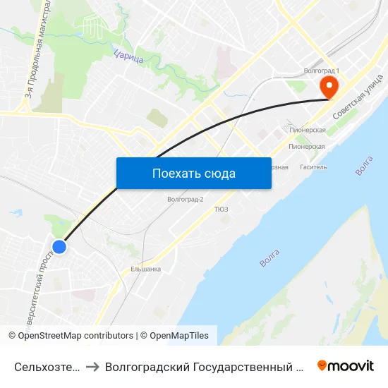 Сельхозтехника (А) to Волгоградский Государственный Медицинский Университет map