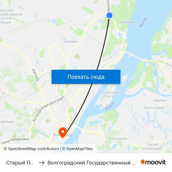 Старый Пост Гаи (Б) to Волгоградский Государственный Медицинский Университет map