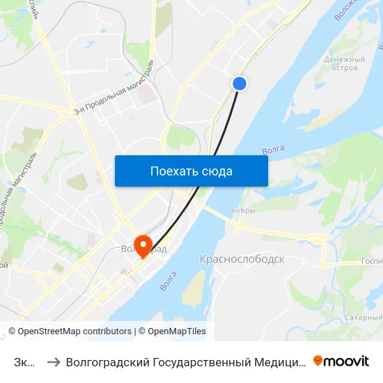 Зко (Б) to Волгоградский Государственный Медицинский Университет map