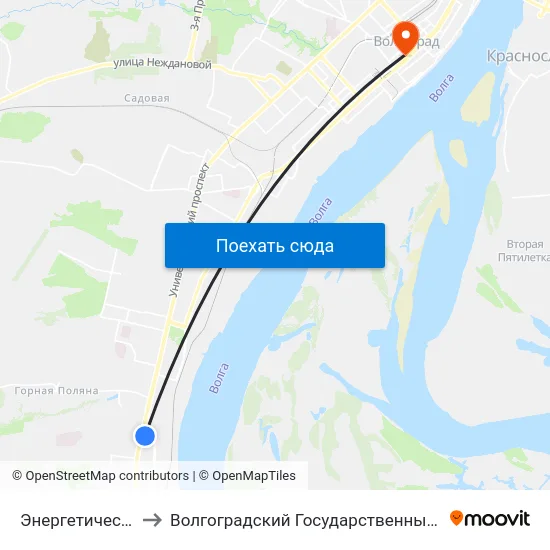 Энергетический Колледж to Волгоградский Государственный Медицинский Университет map