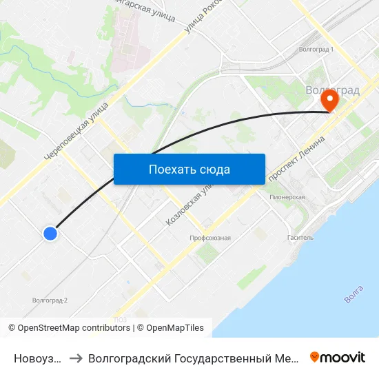 Новоузенская to Волгоградский Государственный Медицинский Университет map