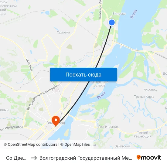 Со Дзержинец to Волгоградский Государственный Медицинский Университет map